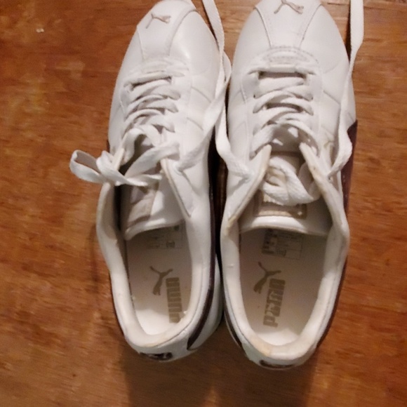 Puma Turin White with Brown Corduroy - Picture 3 of 8